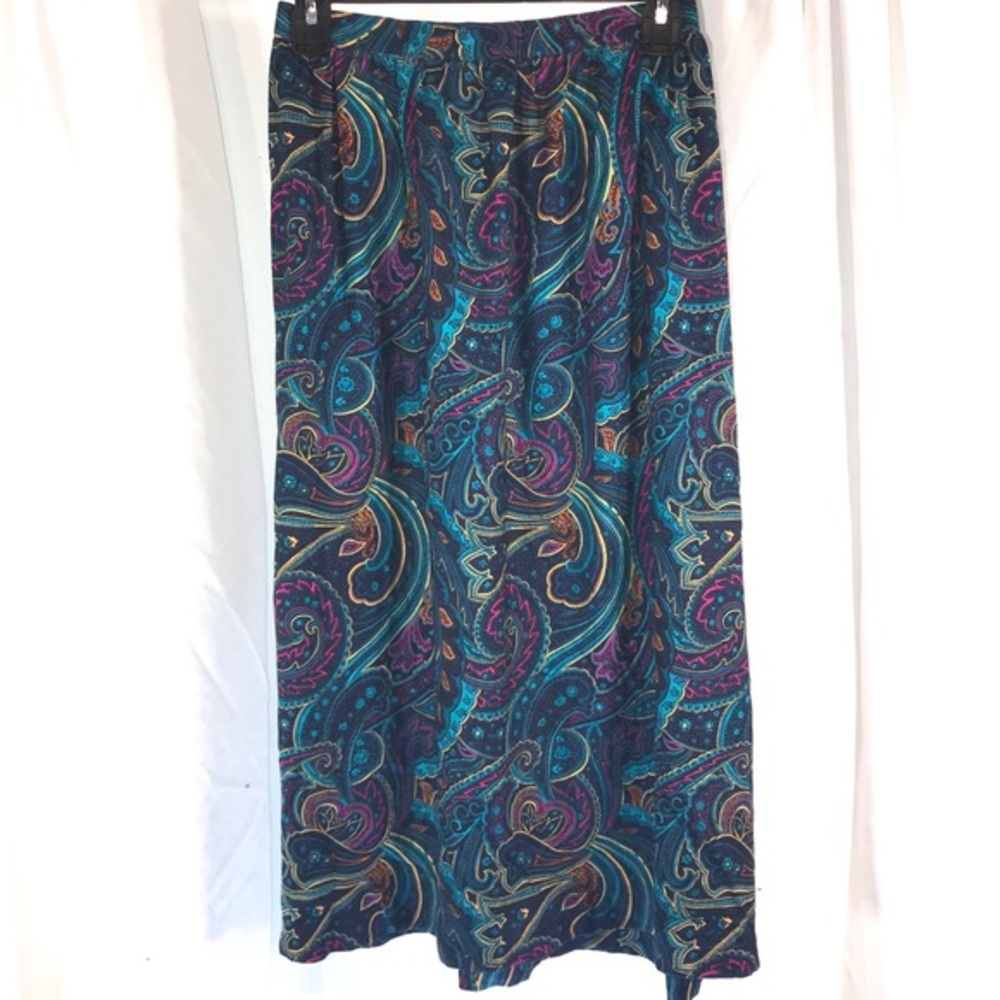 Vintage Gorgeous Paisley Print Skirt, size 10